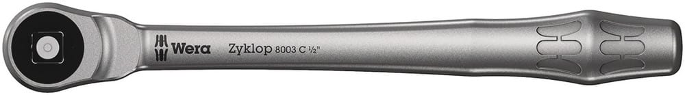 WERA 05004063001 8003 C Zyklop Metal Ratchet with push-through square and 1/2" drive, 1/2" x 281  mm