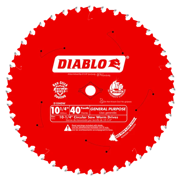 DIABLO D1040W 10-1/4" X 40T GENERAL PURPOSE
