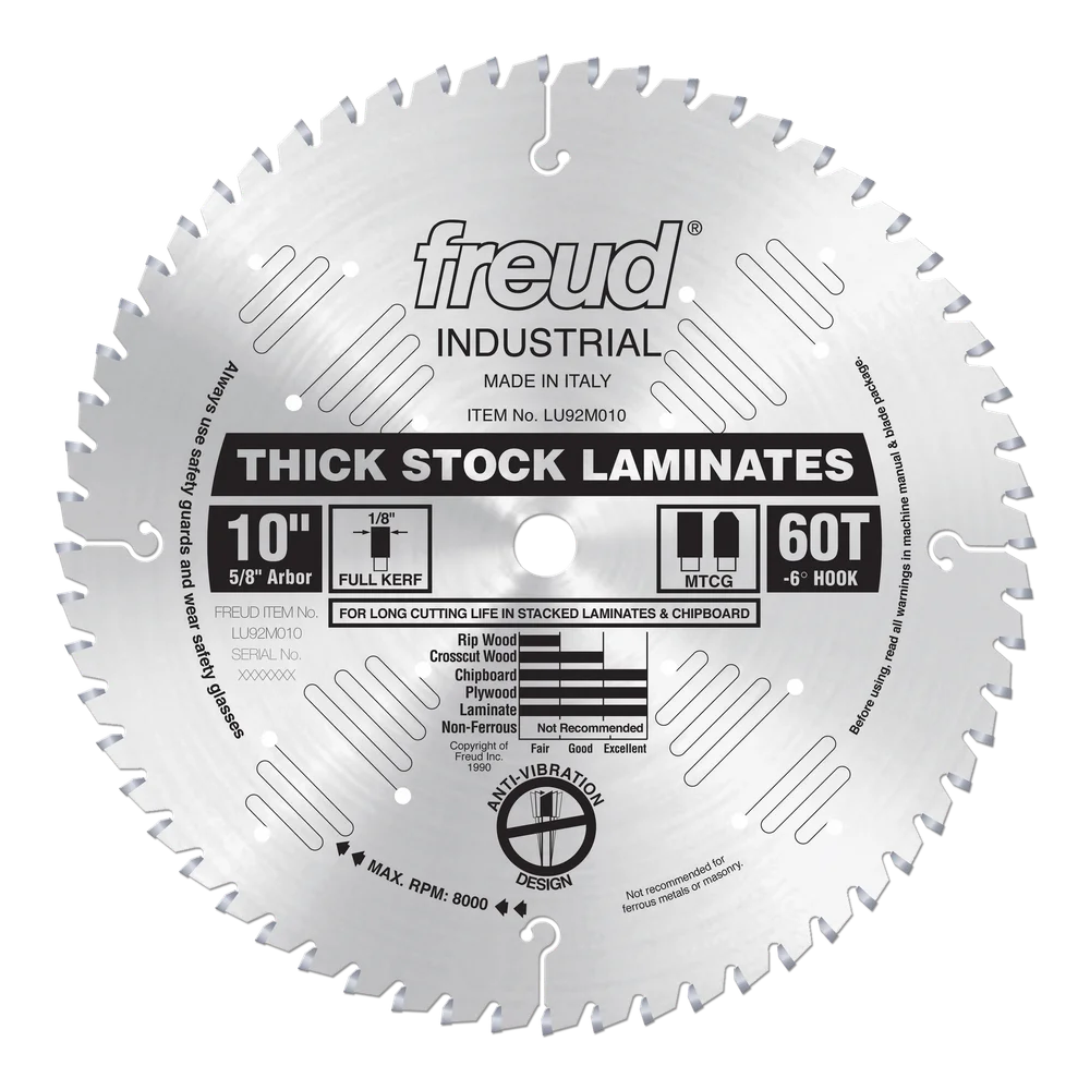 FREUD LU92M010 10" Thick-Stock Laminate Blade