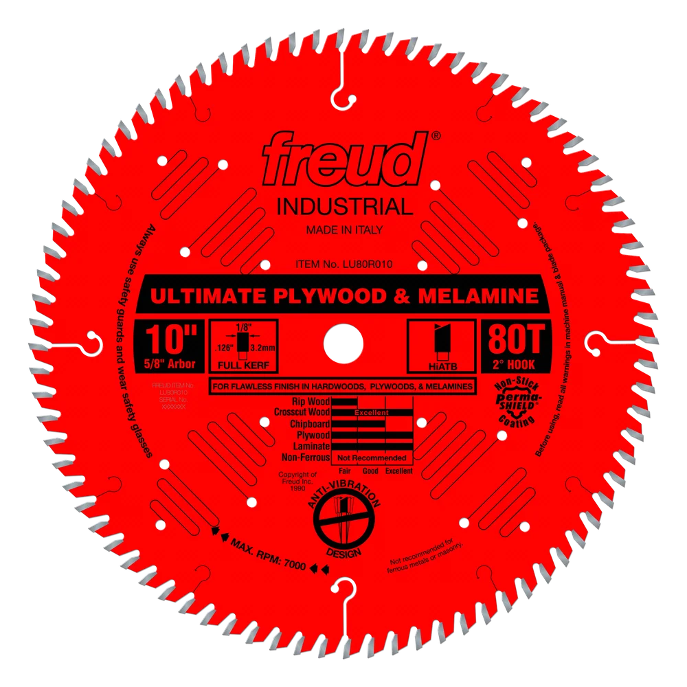 FREUD LU80R010 10" X 80 T ATB SAW BLADE