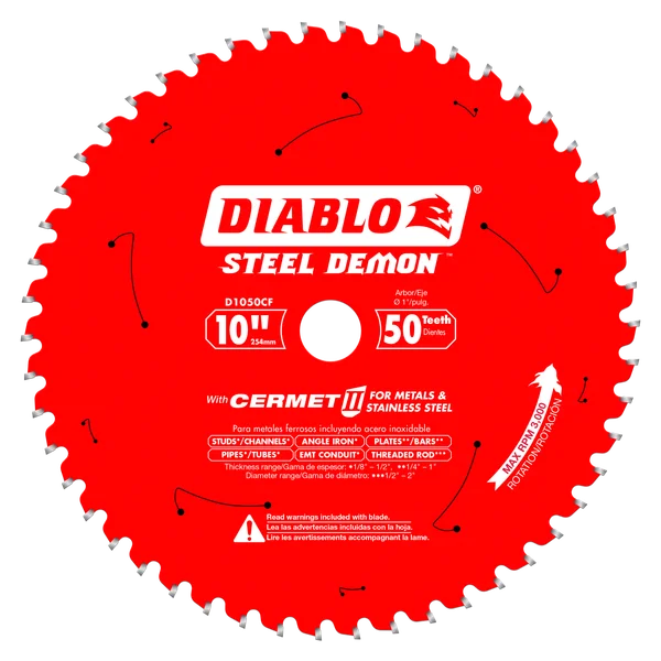 DIABLO D1050CF 10" X 50T STEEL DEMON