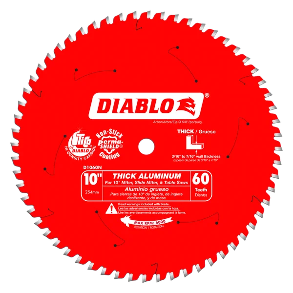DIABLO D1060N 10" 60T ALUM BLADE
