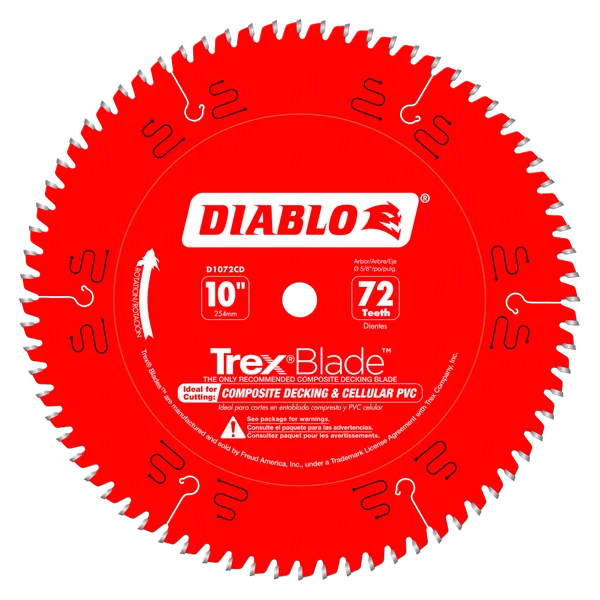 DIABLO D1072CDC 10" X 72CT TREX