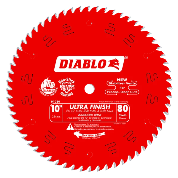 DIABLO D1080X 10 X 80 ALUM BLADE