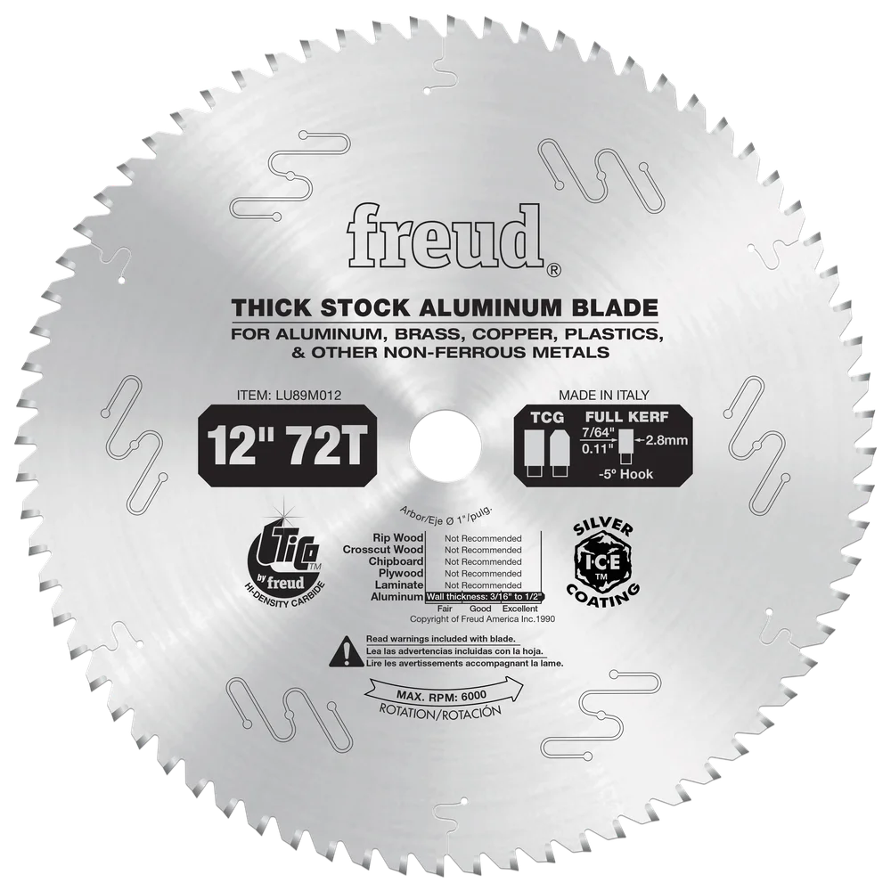 FREUD LU89M012 12" ALUMINUM METAL BLADE