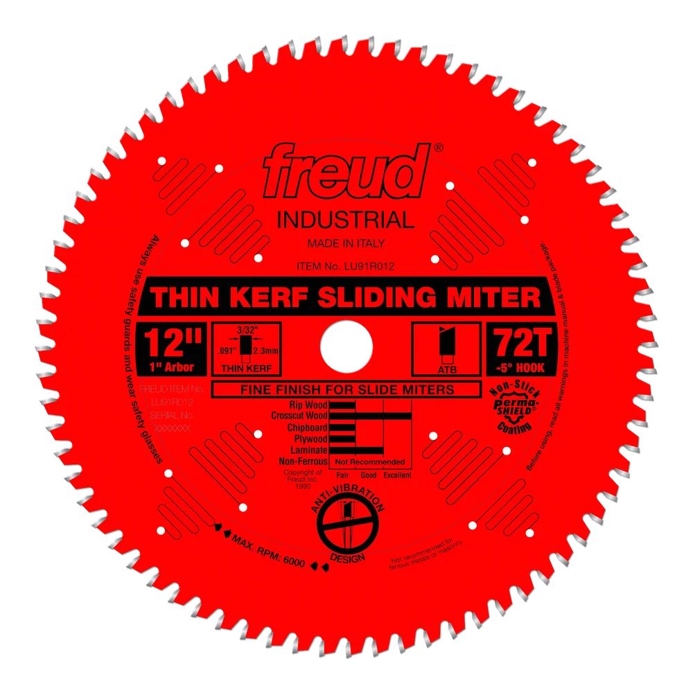FREUD LU91R012 12" BLADE FOR SLIDING MITER SAW