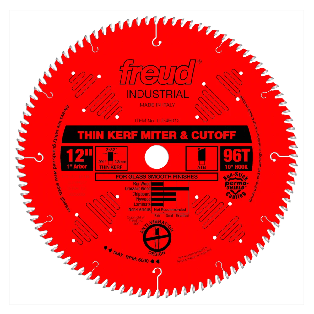 FREUD LU74R012 12" THIN KERF CUT OFF BLADE