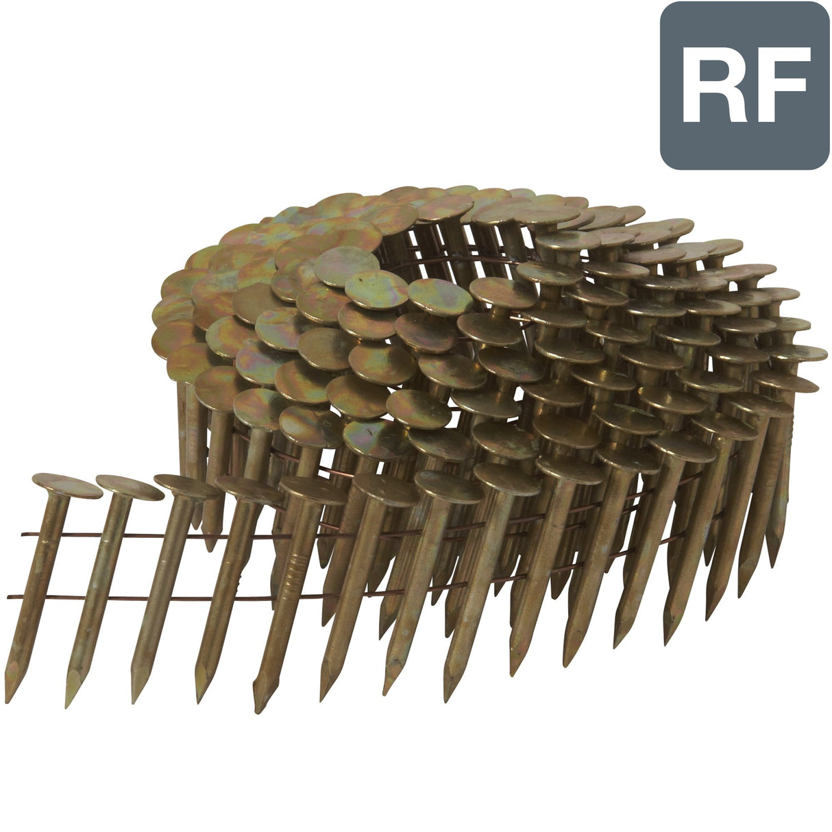 METABO 12111HPT 1-1/4" x .120" Smooth Shank Full Round Head Electro Galvanized Wire Coil 16° High Wire Roofing Nails