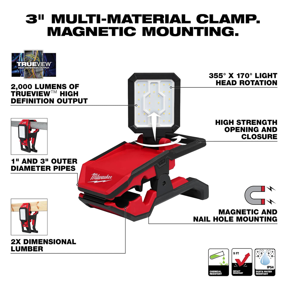 M18 ROVER™ Clamping Flood Light