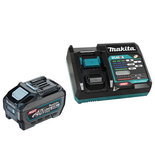 MAKITA T-04357 40V MAX XGT 5.0Ah Battery & Rapid Charger Starter Kit