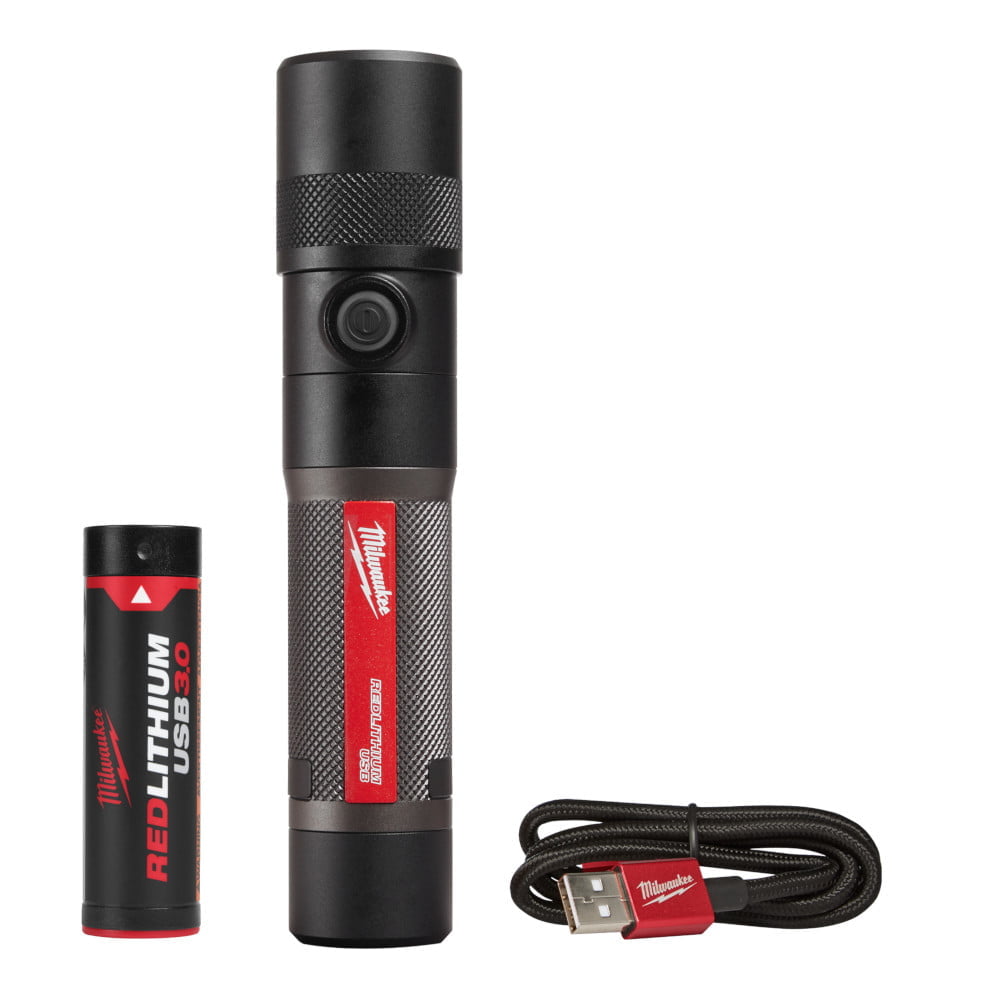 MILWAUKEE 2161-21 REDLITHIUM™ USB 1100L Twist Focus Flashlight