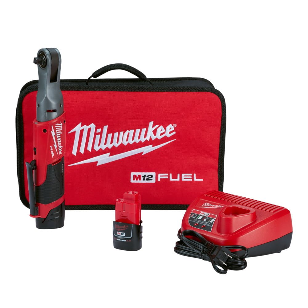 MILWAUKEE 2557-22 M12™ FUEL™ 3/8" Ratchet 2 Battery Kit