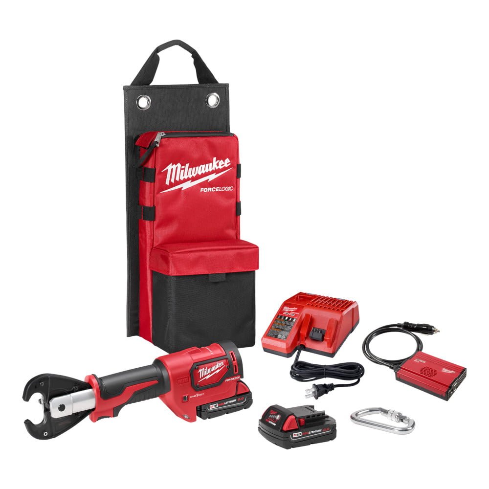 MILWAUKEE 2678-22 M18™ FORCE LOGIC™ 6T Utility Crimper Kit with D3 Grooves "Snub Nose"