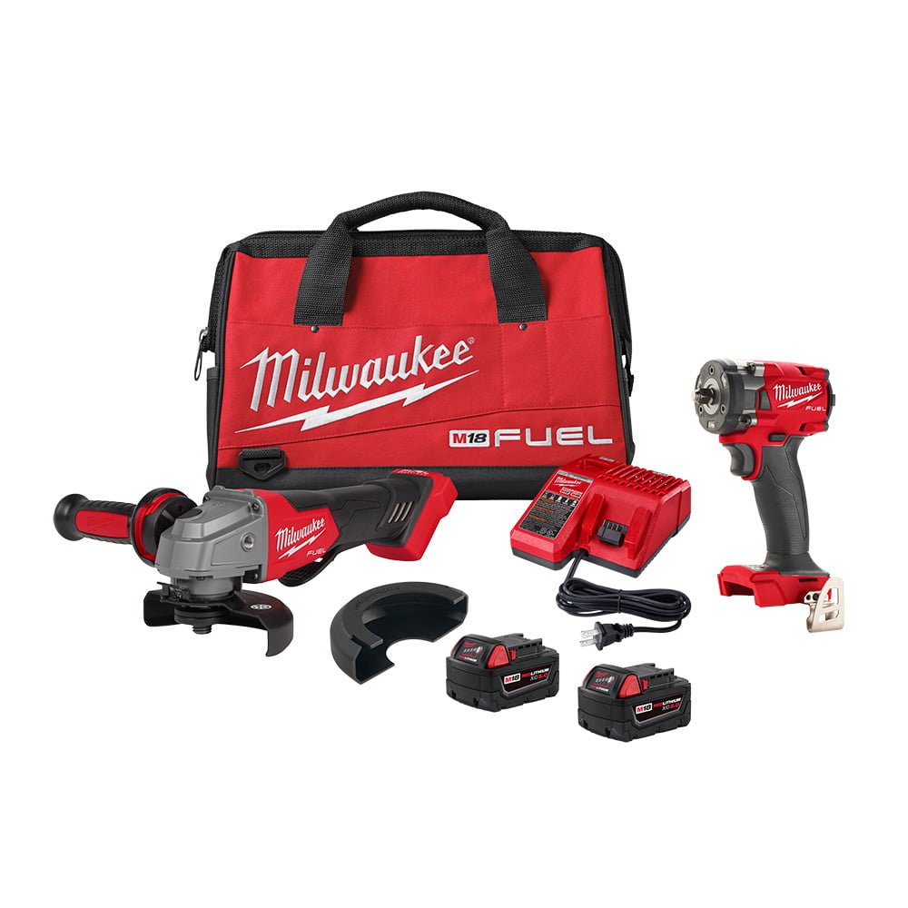 MILWAUKEE 2991-22 M18 FUEL™ Compact Impact Wrench and Grinder 2-Tool Combo Kit