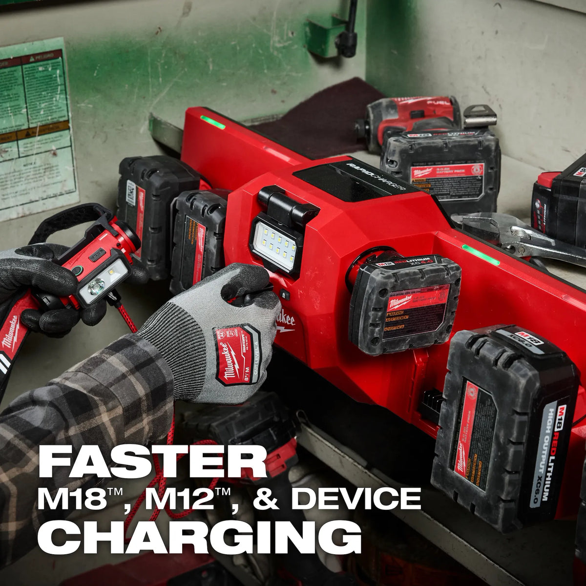 M18™ and M12™ Gangbox Rapid Charger