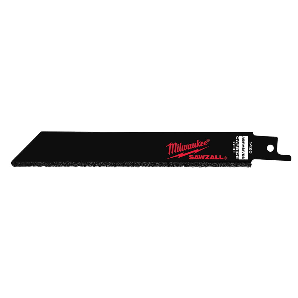MILWAUKEE 48-00-1420 6" Carbide Grit SAWZALL® Blade (3 Pk)
