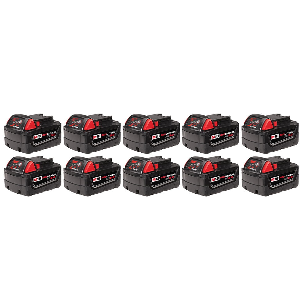 MILWAUKEE 48-11-1851 M18™ REDLITHIUM™ XC5.0 Extended Capacity Battery (10 Pk)