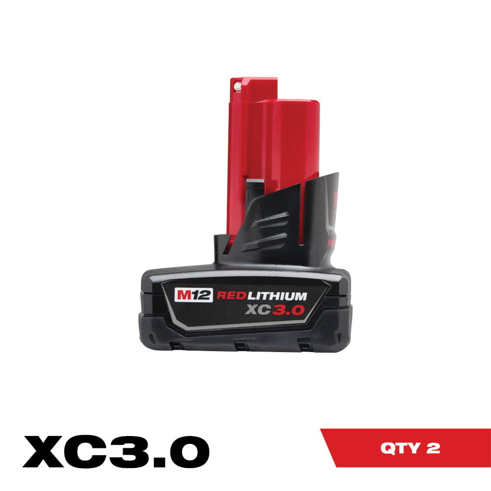 MILWAUKEE 48-11-2412 M12 REDLITHIUM™ XC Battery Two Pack
