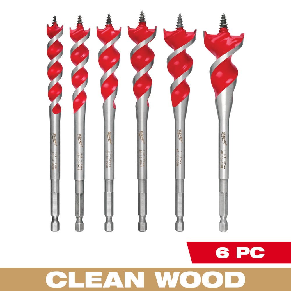 MILWAUKEE 48-13-0600 SPEED FEED™ Wood Bit 6-1/2" Set - 6 PC