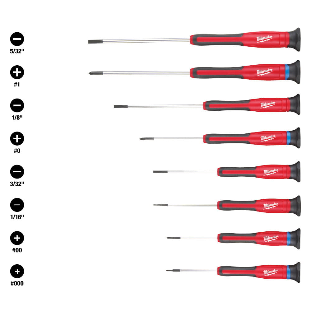 MILWAUKEE 48-22-2614 8 PC Precision Screwdriver Set