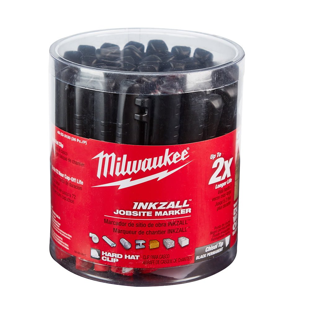 MILWAUKEE 48-22-3130 INKZALL™ Black Chisel Tip Marker