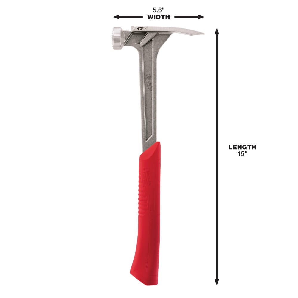 MILWAUKEE 48-22-9016 17OZ MILLED FACE FRAMING HAMMER