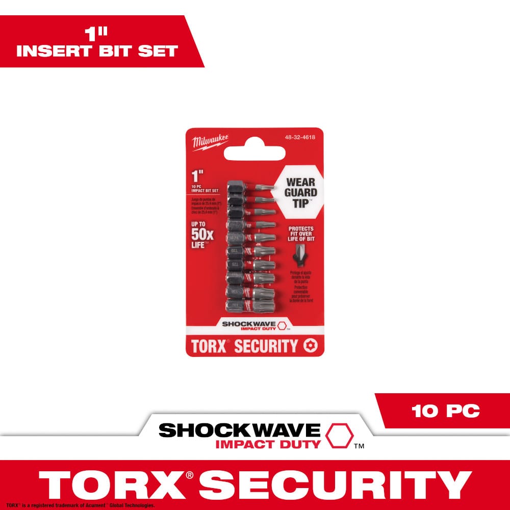 MILWAUKEE 48-32-4618 10PC SECURITY TORX SET