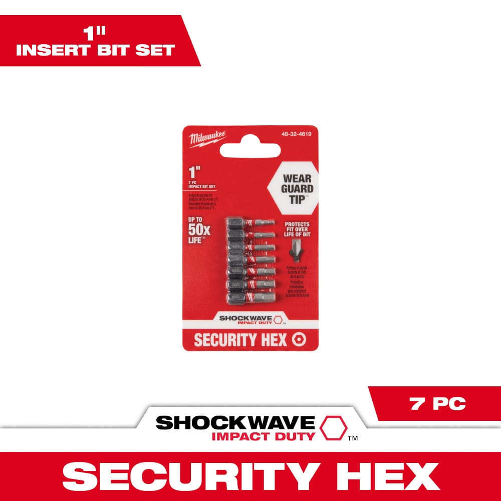 MILWAUKEE 48-32-4619 Hex Security Bit Set