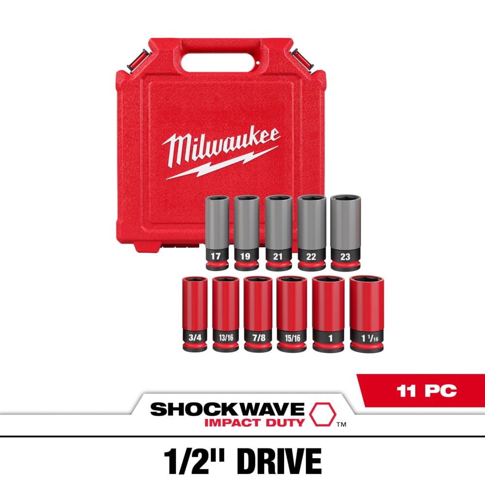 MILWAUKEE 49-66-7833 1/2 DR 11PC LUGNUT SOCKET SET