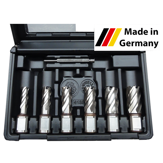 JEPSON POWER INC. 490145 Core drill set HSS-Co 30 mm x Ø 12, 14, 16, 18, 20, 22 mm + pilote pin