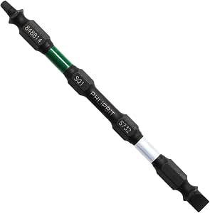 PHLiPBiT SL7 + SQ1 4" Double-Ended Impact Bit – 16215-SL7SQ1X4