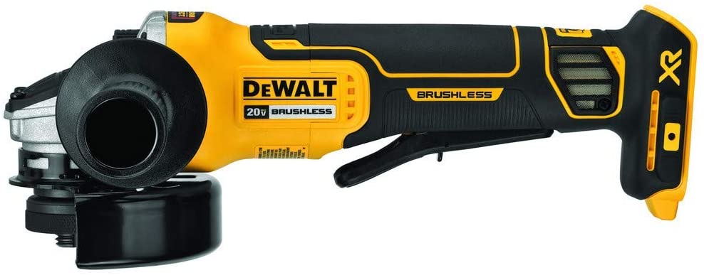 DEWALT DCG413B 20V MAX* XR® 4.5 IN. PADDLE SWITCH SMALL ANGLE GRINDER WITH KICKBACK BRAKE (TOOL ONLY)