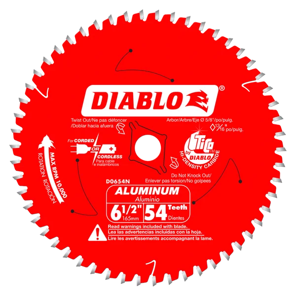DIABLO D0654N 6-1/2 54T ALUM BLADE