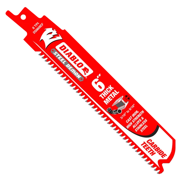 DIABLO DS0608CF3C STEEL DEMON 6" RECIPROCATING BLADE 3 PK