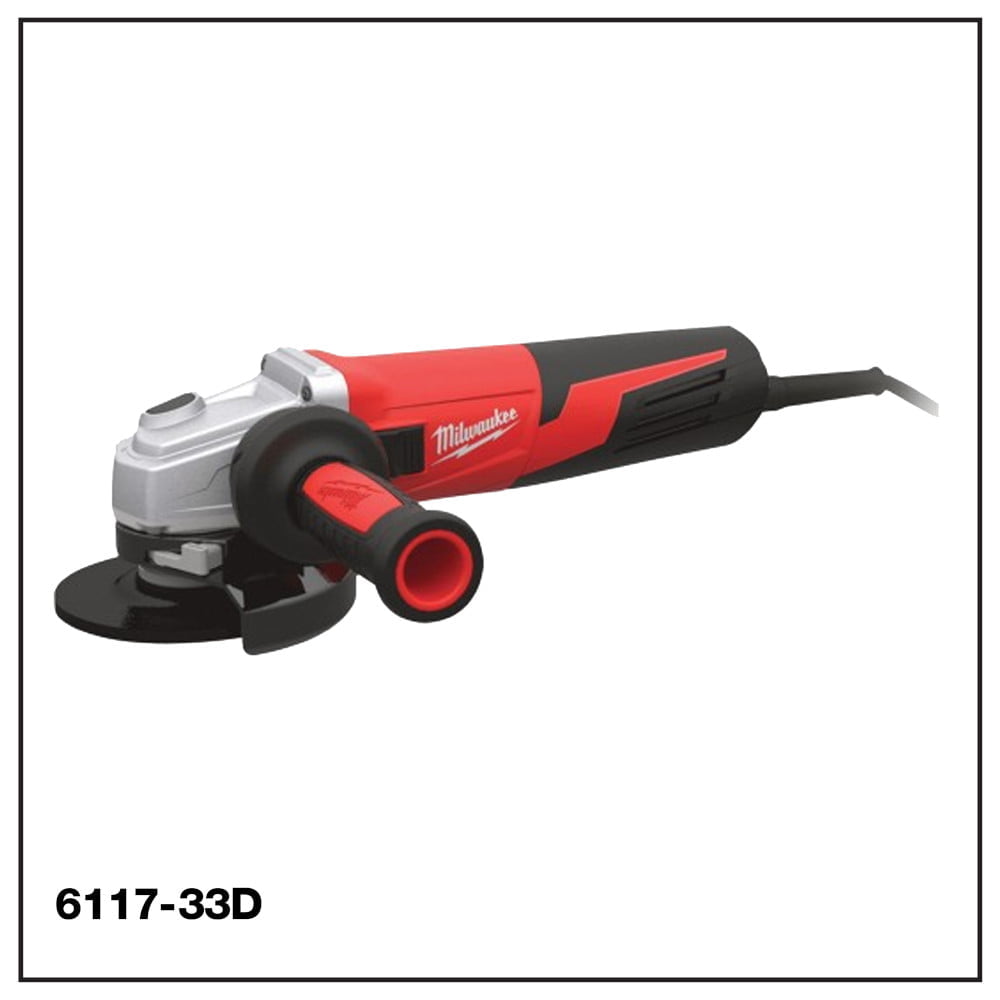 MILWAUKEE 6117-33D 13 Amp 5" Small Angle Grinder Slide, Lock-On