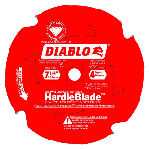 DIABLO D0704DH 7-1/4" CIRCULAR SAW HARDIE BLADE