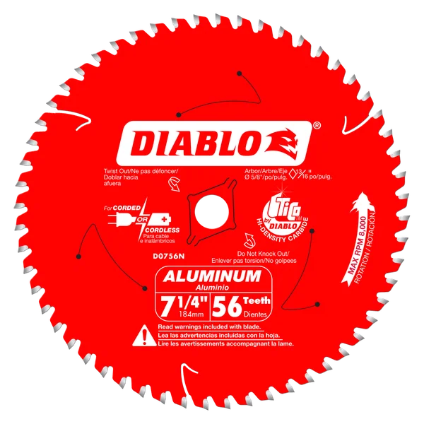 DIABLO D0756N 7-1/4 56T ALUM BLADE