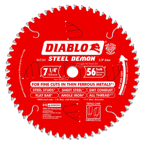 DIABLO D0756F 7-1/4 STEEL DEMON 56T