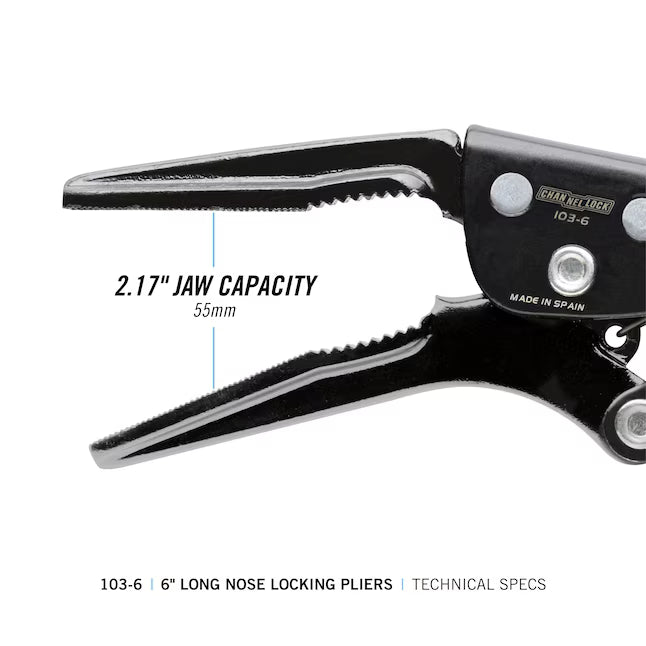 6" Long Nose Locking Pliers