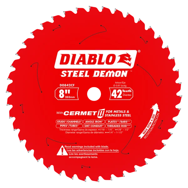DIABLO D0842CF 8" STEEL DEMON 42T