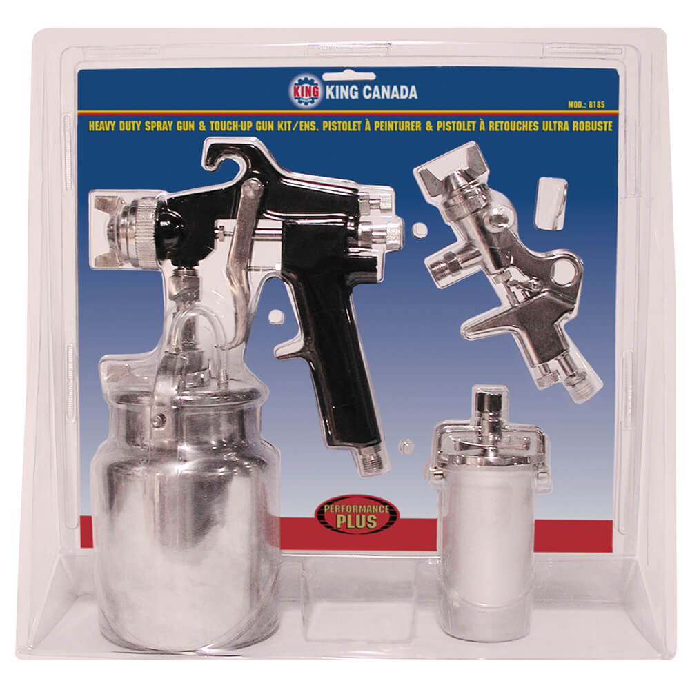KING CANADA 8185 HEAVY DUTY SPRAY GUN & TOUCH UP GUN KIT
