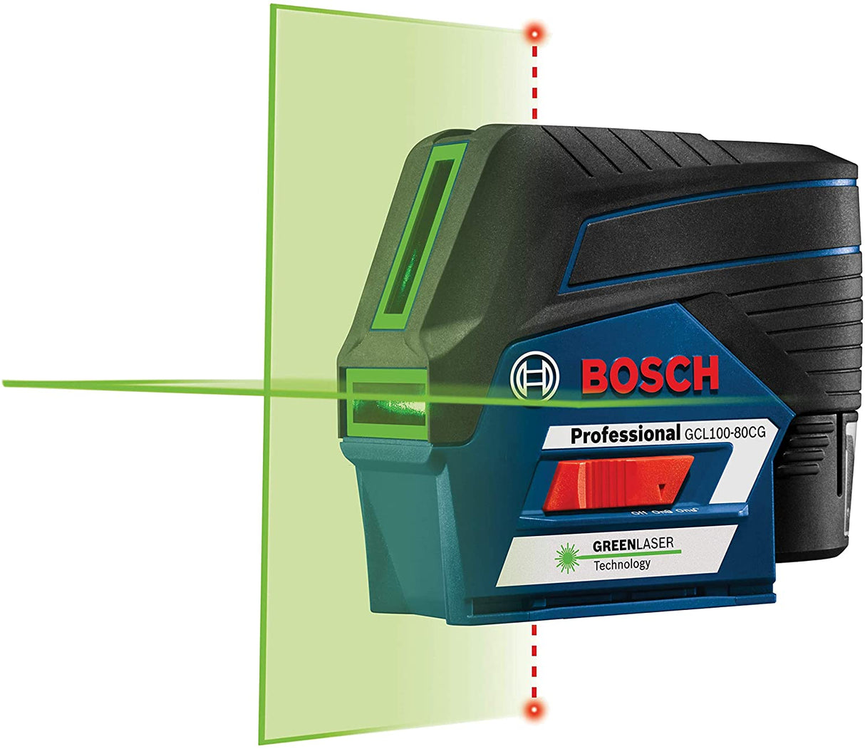 BOSCH GCL100-80CG 12V Max Connected Green-Beam Cross-Line Laser with Plumb Points