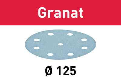 FESTOOL 497146 Abrasive sheet Granat STF D125/8 P60 GR/10