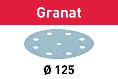 FESTOOL 497145 Abrasive sheet Granat STF D125/8 P40 GR/10