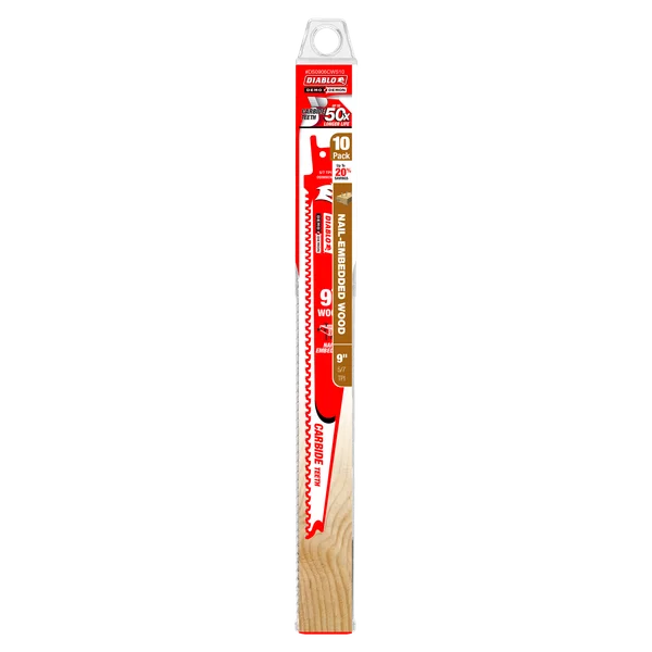 9" Carbide Wood-Embedded Reciprocating Saw Blade