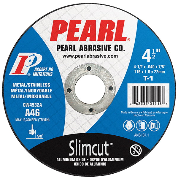 PEARL CW0532A Slimcut™ Aluminum Oxide 5 x .040 x 7/8 Type 1