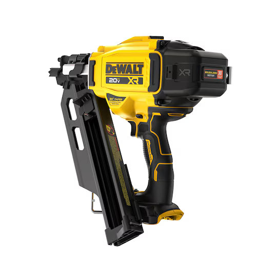 DEWALT DCN930B 20V MAX XR Cordless Brushless 2-Speed 30 Degree Paper Collated Framing Nailer -