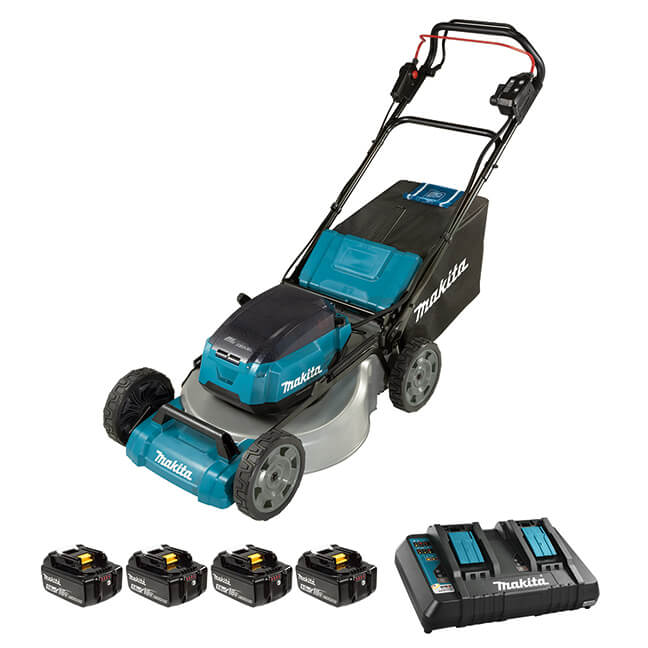 MAKITA DLM536PT4 36V (18V x 2) LXT Brushless Cordless 21" Self Propelled Lawn Mower w/XPT (5.0Ah x 4 Kit)