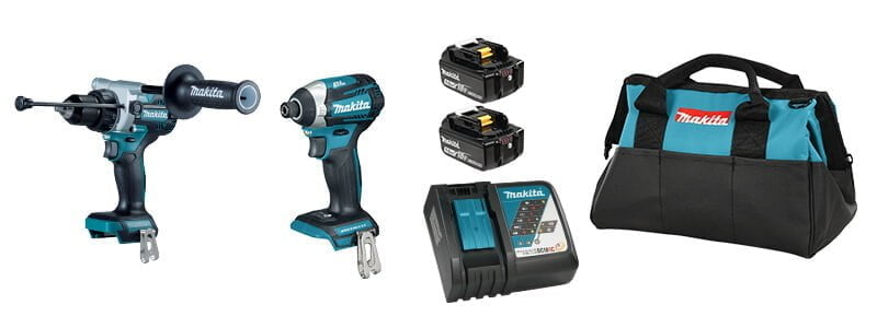 MAKITA DLX2412TX1 18V LXT Brushless Cordless 2 Tool Combo Kit (5.0 Ah x2)