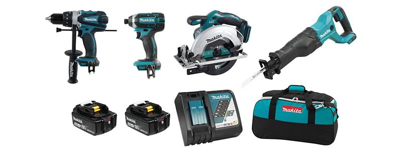 MAKITA DLX4058M 18V (4.0 Ah) LXT 4 Tool Combo Kit